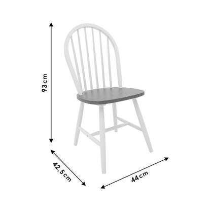 Chair Adalyn pakoworld wood walnut-white legs