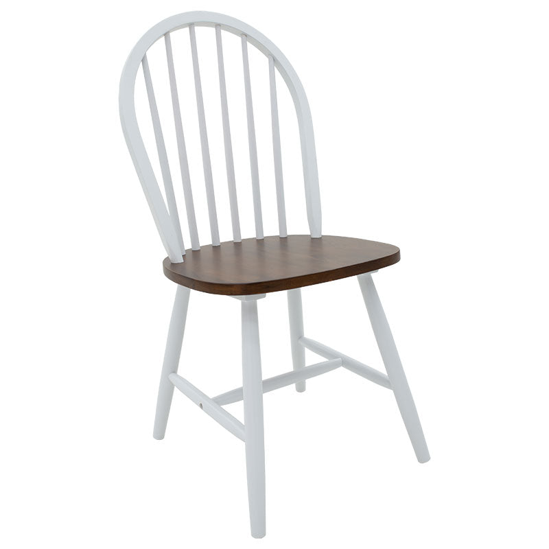 Chair Adalyn pakoworld wood walnut-white legs