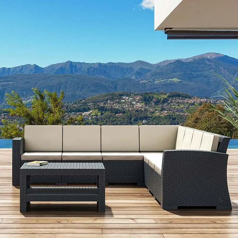 Ъглов луксозен диван тъмно сиво с възглавници 207x207x79 см