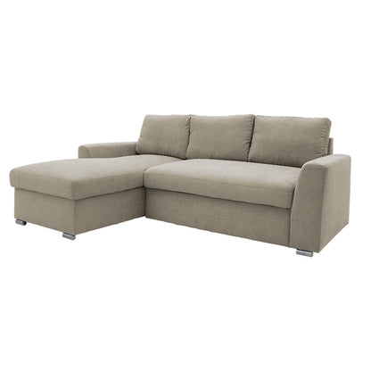 Corner sofa-bed right corner Belle beige 236x164x88cm