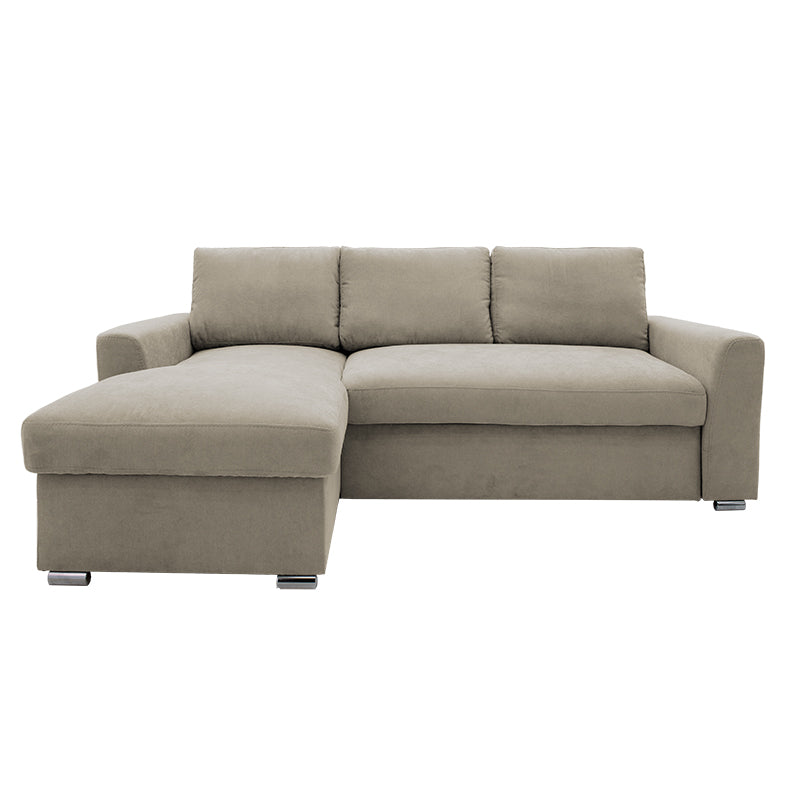Corner sofa-bed right corner Belle beige 236x164x88cm