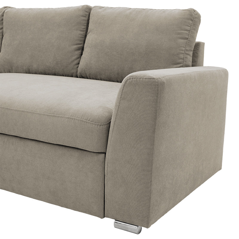 Corner sofa-bed right corner Belle beige 236x164x88cm
