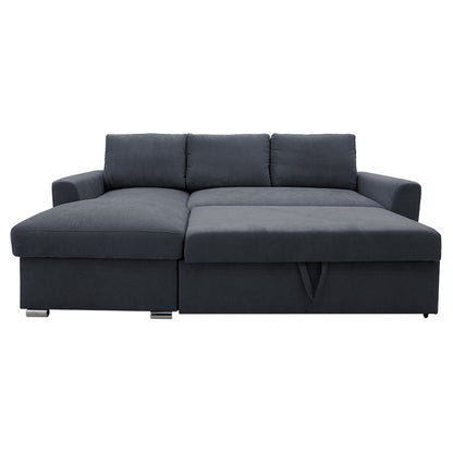 Corner-sofa bed right corner Belle pakoworld fabric anthracite236x164x88cm