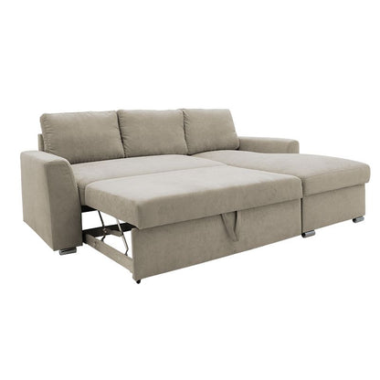 Corner sofa-bed left corner Belle pakoworld beige 236x164x88cm