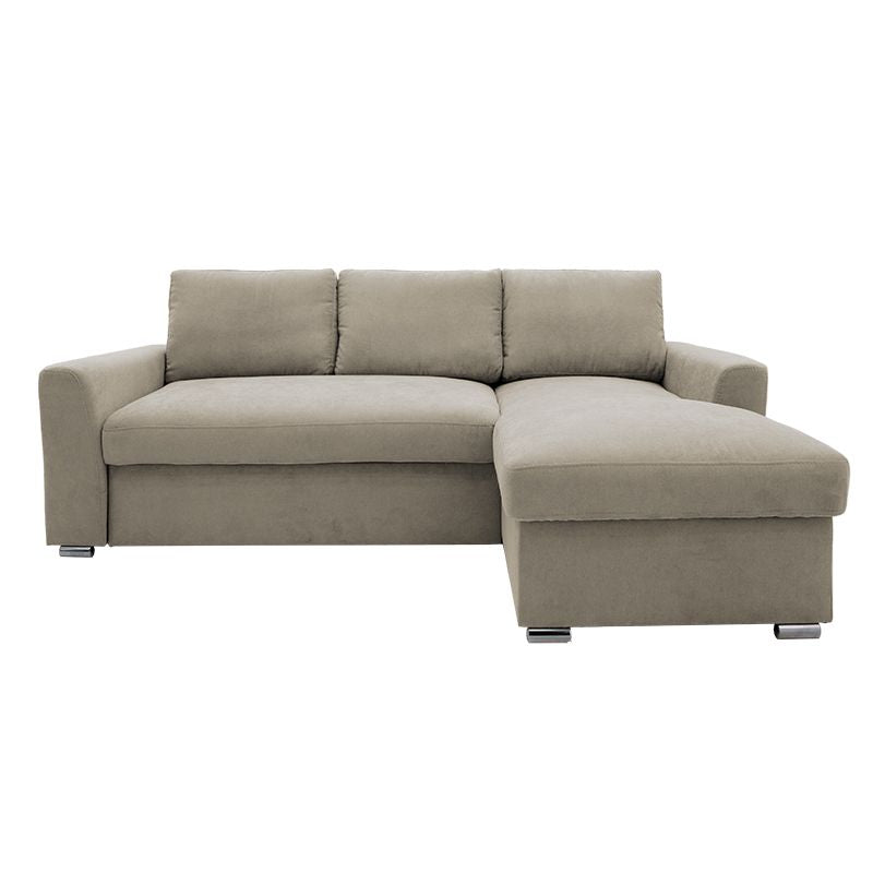 Corner sofa-bed left corner Belle pakoworld beige 236x164x88cm