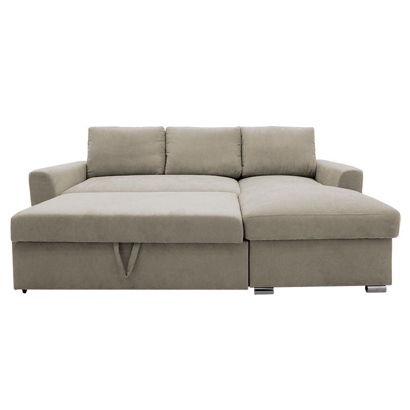 Corner sofa-bed left corner Belle pakoworld beige 236x164x88cm