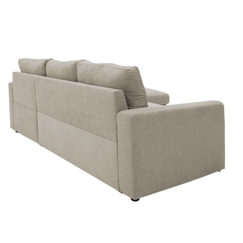 Corner sofa-bed left corner Belle pakoworld beige 236x164x88cm