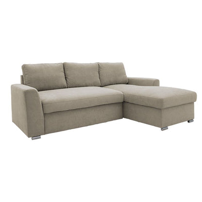 Corner sofa-bed left corner Belle pakoworld beige 236x164x88cm