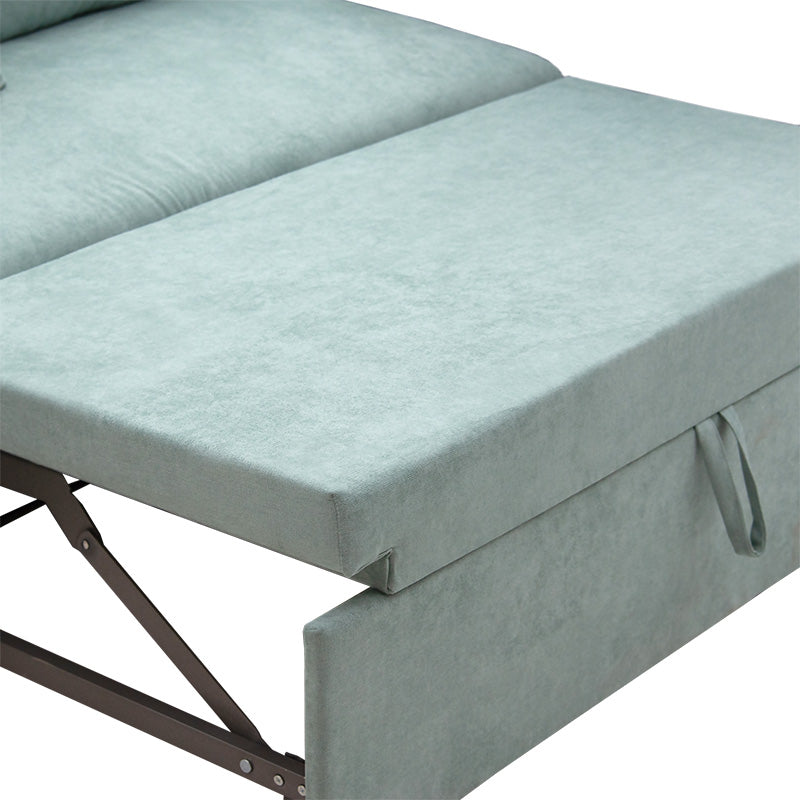 Corner sofa-bed reversible Lilian pakoworld fabric green mint 225x148x81cm