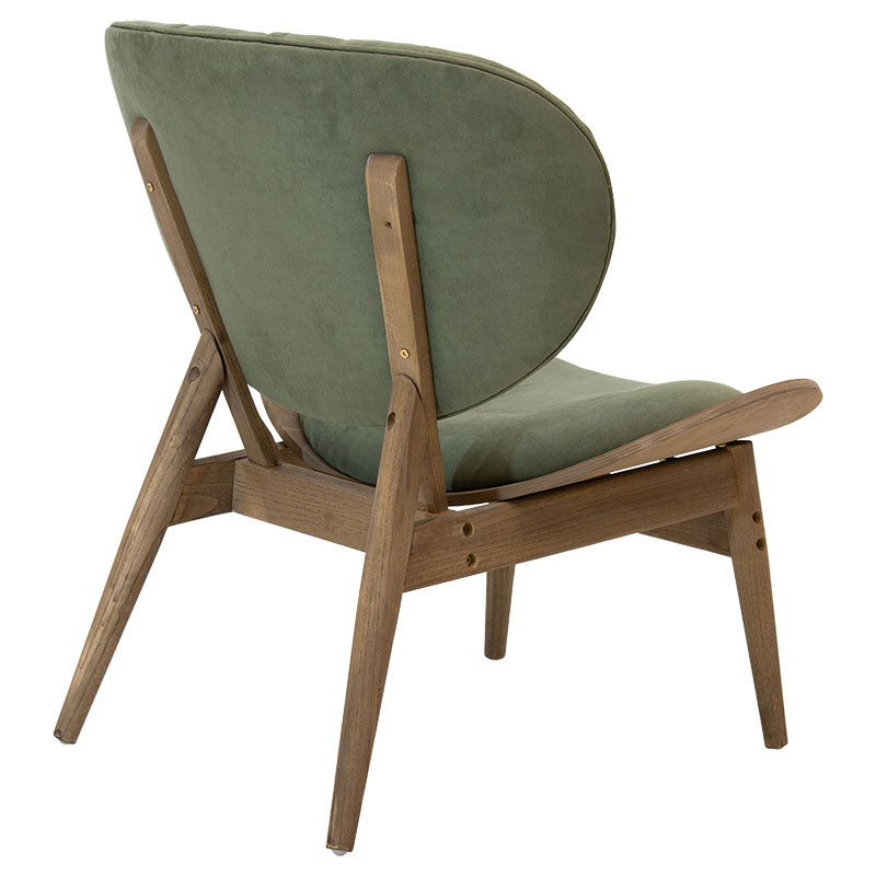 Relax armchair Udalle pakoworld solid wood walnut-green velvet 77x70x82cm