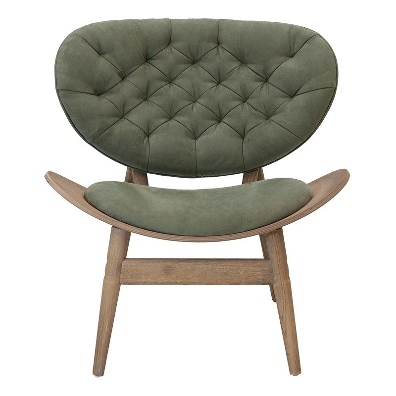 Relax armchair Udalle pakoworld solid wood walnut-green velvet 77x70x82cm