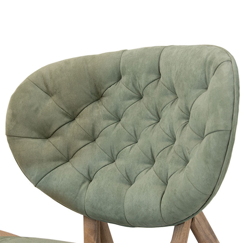 Relax armchair Udalle pakoworld solid wood walnut-green velvet 77x70x82cm