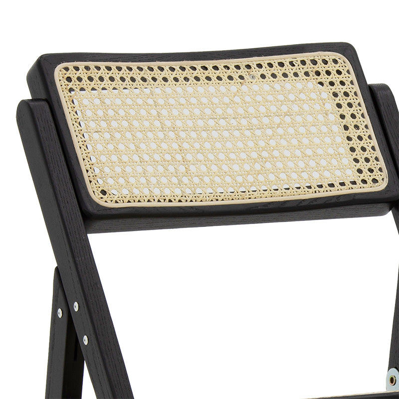 Yoko pakoworld folding chair beige pvc rattan-black leg