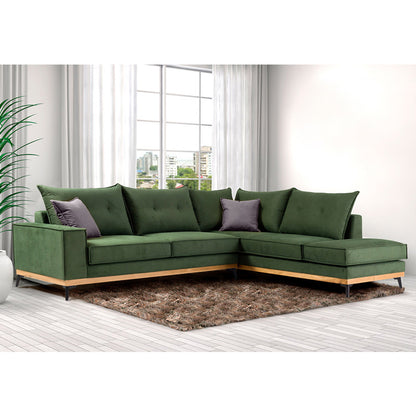 Corner sofa Luxury II pakoworld left corner cypress-carbon fabric 290x235x95cm