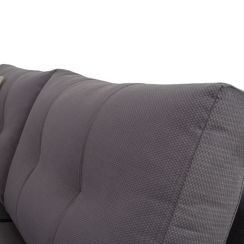 Corner sofa Boston pakoworld left corner fabric dark grey-dark green 280x225x90cm