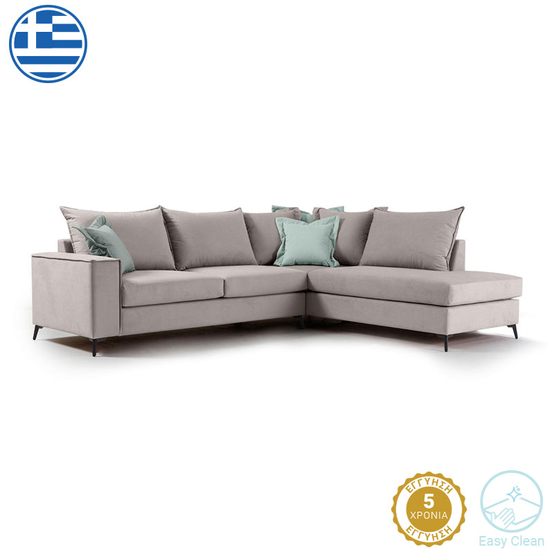 Corner sofa Boston pakoworld left corner fabric elephant-cie 290x235x95cm