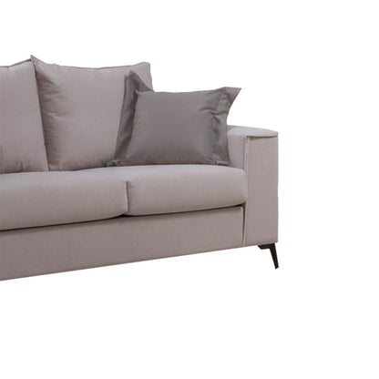 2 seater Verona sofa cream - mocha cushions 173x93x100cm