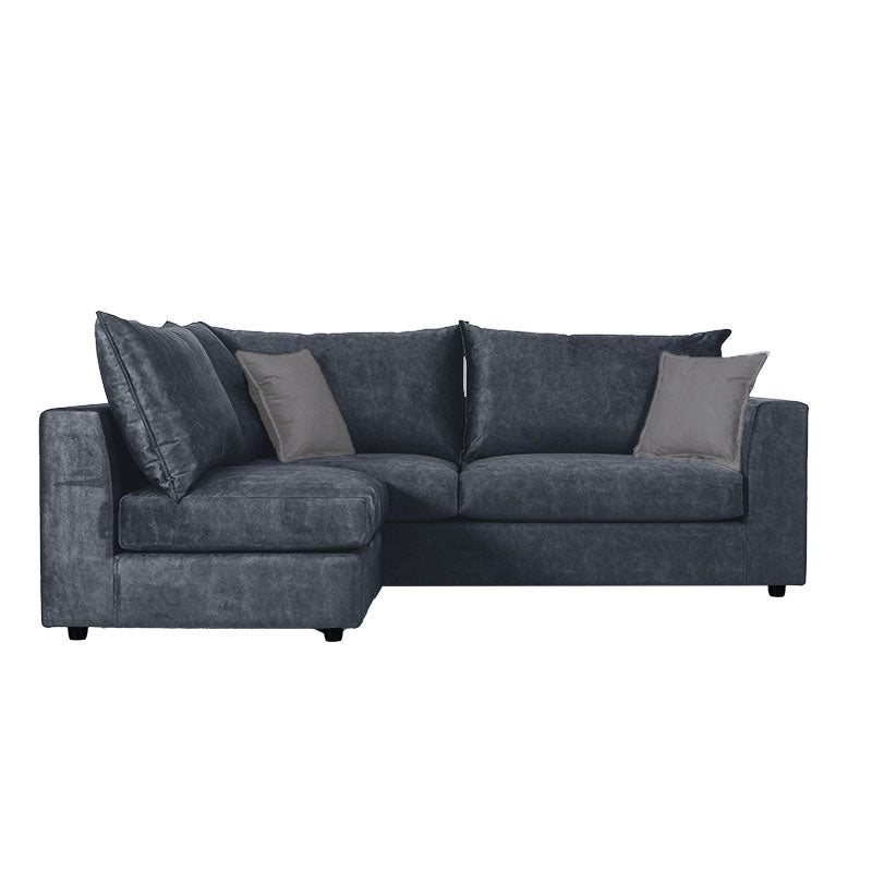 Reversible polymorphic sofa Artemis pakoworld dark grey antique fabric-antique grey cushion 240x187x95cm