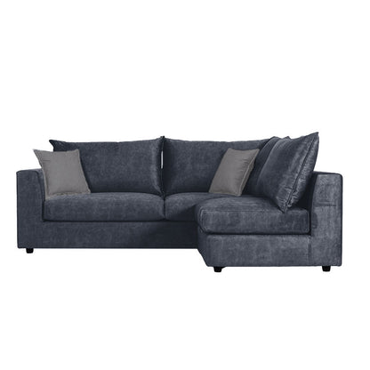 Reversible polymorphic sofa Artemis pakoworld dark grey antique fabric-antique grey cushion 240x187x95cm