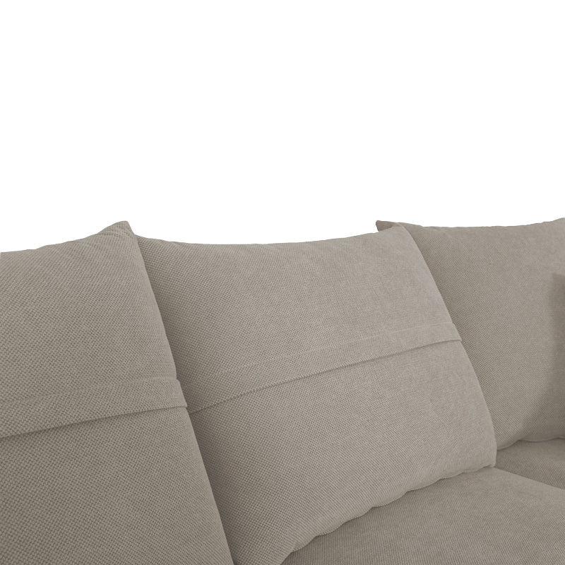 Right corner sofa Montana pakoworld light grey fabric-grey cushions 275x215x93cm