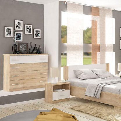 Nightstand Geneva pakoworld color natural-white 50x37x45.5cm