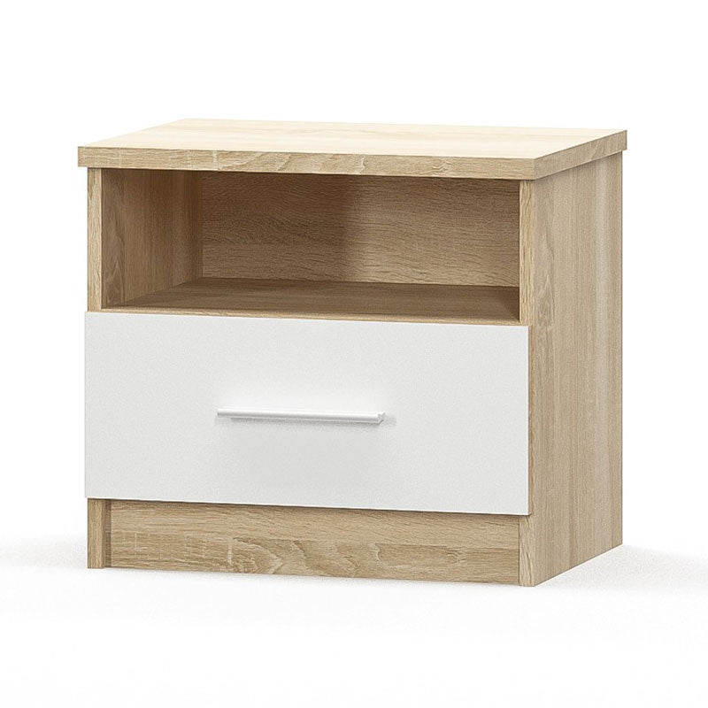 Nightstand Geneva pakoworld color natural-white 50x37x45.5cm