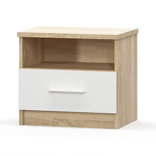 Nightstand Geneva pakoworld color natural-white 50x37x45.5cm