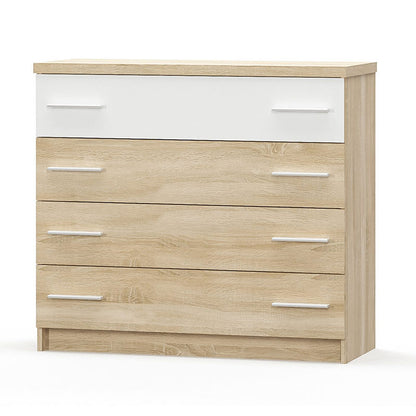 Chest of 4 drawers Geneva  color natural-white 103x40x92cm
