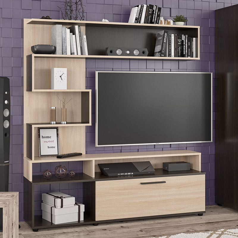 TV unit Jasper pakoworld color wenge-natural 151.5x37.5x169.5cm