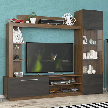 Living room complex June walnut-wenge color 204x35x177cm