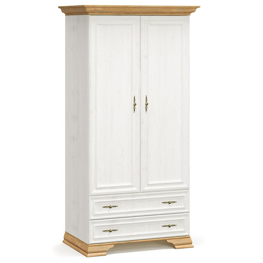 Wardrobe Jaden pakoworld double leaf color golden oak-white antique 101x62x197,5cm