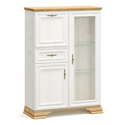 Showcase Jaden pakoworld golden oak-white antique 93.5x39x133cm