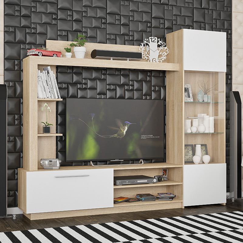 Living room complex June sonoma-white color 204x35x177cm