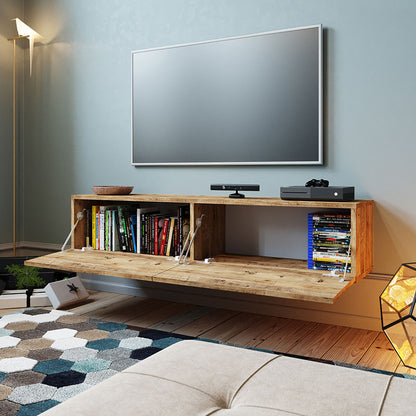 Dello pakoworld wall TV unit oak color 140x31,5x29,5cm