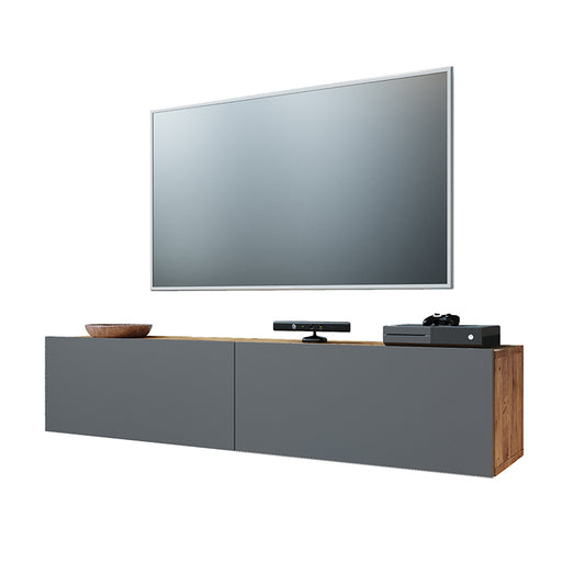 Dello pakoworld wall TV unit anthracite-oak color 140x31,5x29,5cm