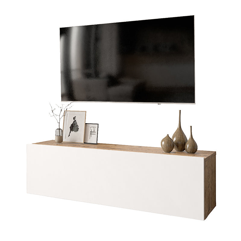 Serit pakoworld wall TV unit in color white-oak 100x31,5x29,5cm