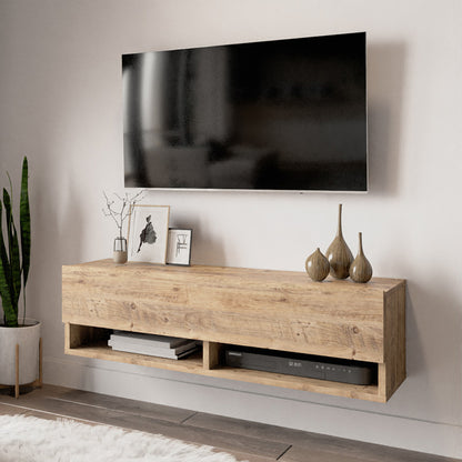 Roscoe wall TV unit in color oak 100x31,5x29,5cm