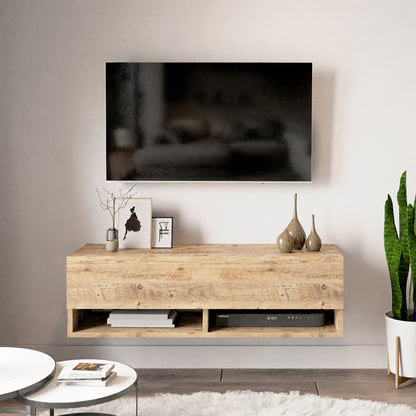 Roscoe wall TV unit in color oak 100x31,5x29,5cm