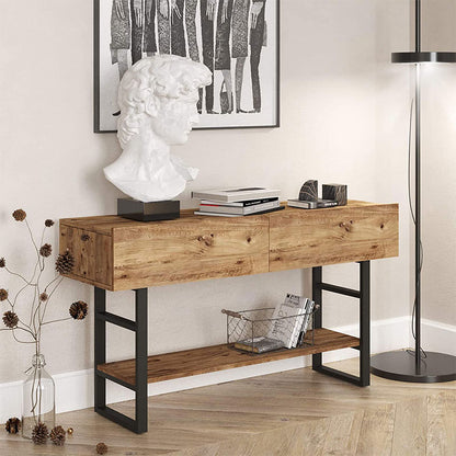 Console Vien pakoworld in color oak-black 139x43x75,5cm