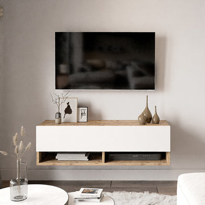 Roscoe pakoworld white-oak wall-mounted TV unit 100x31.5x29.5cm