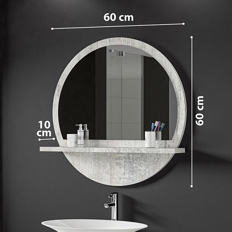 Mirror Lesley pakoworld white antique 60x2x60cm