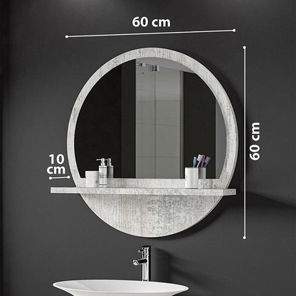 Mirror Lesley pakoworld white antique 60x2x60cm