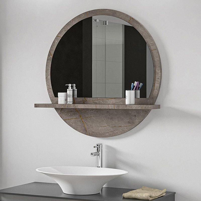 Mirror Lesley pakoworld in grey marble color 60x10x60cm