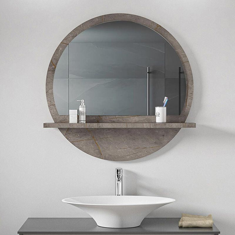 Mirror Lesley pakoworld in grey marble color 60x10x60cm