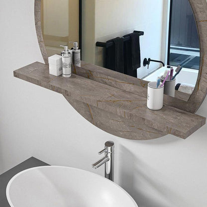 Mirror Lesley pakoworld in grey marble color 60x10x60cm