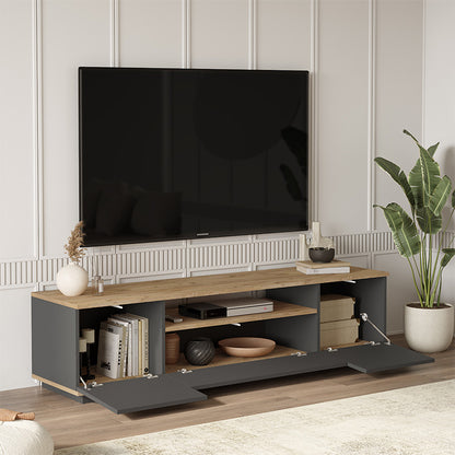 TV cabinet Soren pakoworld sonoma-anthracite 180x44.5x44.6cm