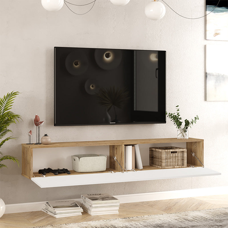 Dello pakoworld wall TV unit white-oak color 180x31.6x29.6cm