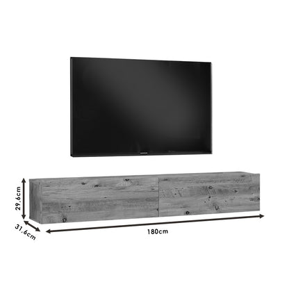 Dello pakoworld wall TV unit white-oak color 180x31.6x29.6cm