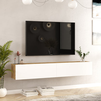 Dello pakoworld wall TV unit white-oak color 180x31.6x29.6cm