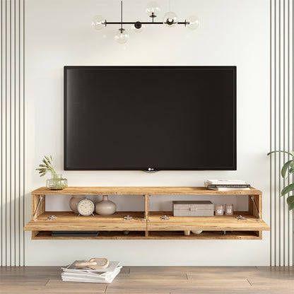 Roscoe pakoworld wall TV unit in color sonoma 140x31.6x29.6cm